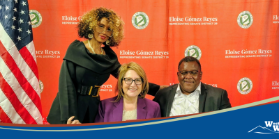 Director Moore with his wife and Senator Reyes