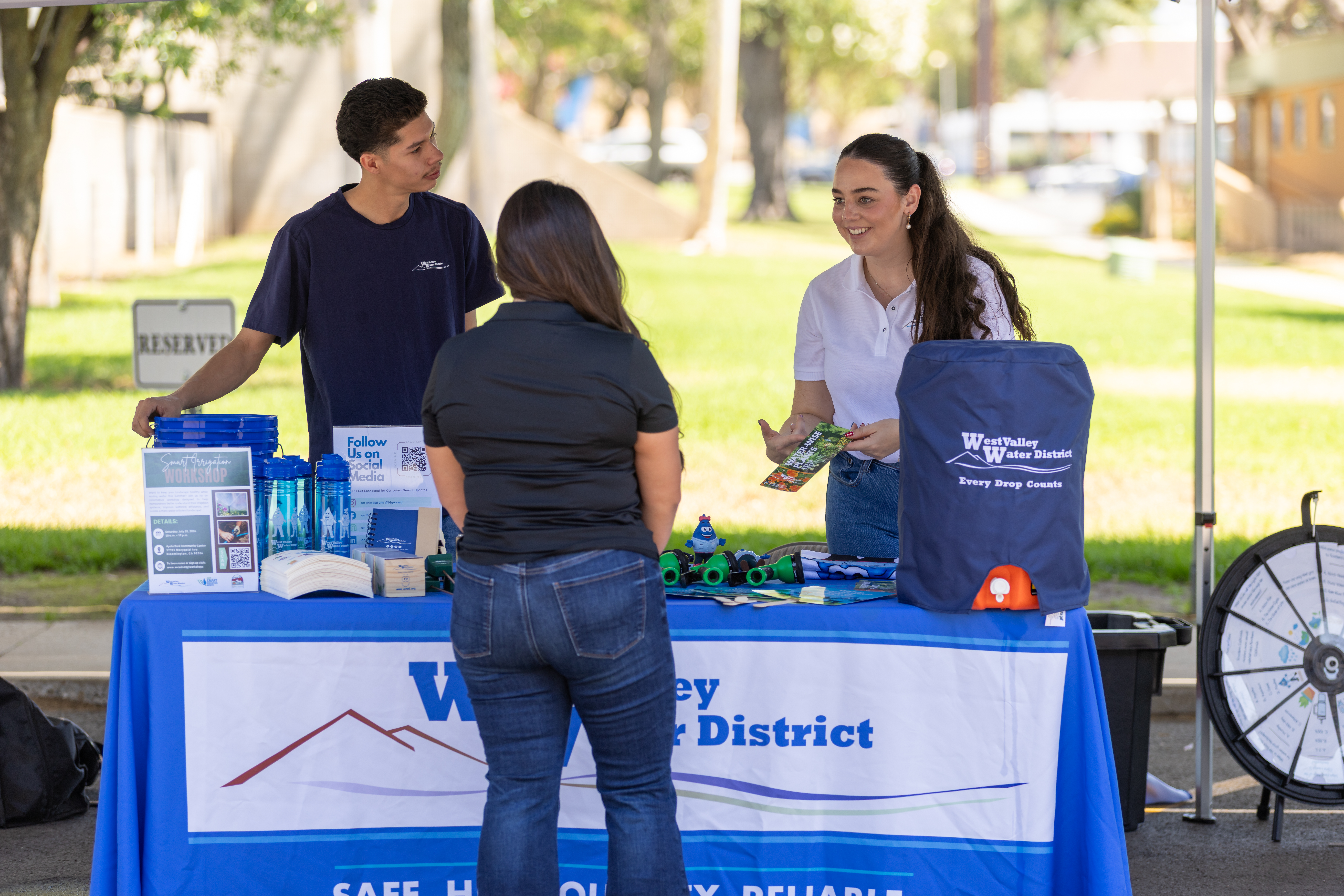 Public Affairs staff educating community on WVWD programs